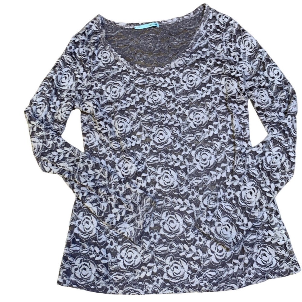 Layering Floral Lace Top‎ XL Coquette Romantigoth Womens Whimsigoth fairy floral